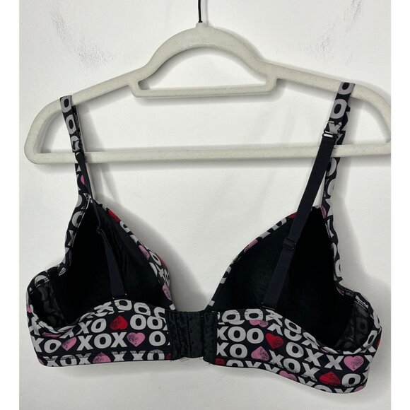 Cacique 42DD Plus Size XOXO Heart Print Padded Bra - Picture 7 of 13